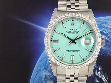 rolex tiffany blue diamond|tiffany blue rolex for sale.